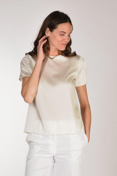 Tshirt Seta Mm Bianco Donna