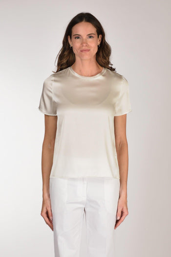 Tshirt Seta Mm Bianco Donna - 2