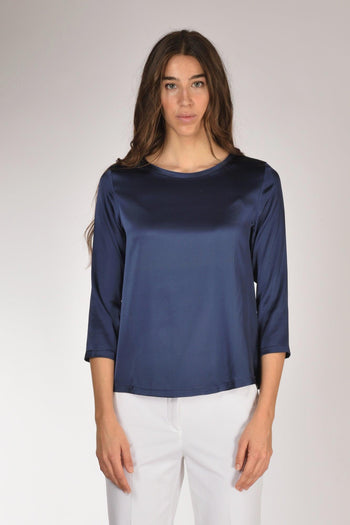 Tshirt Seta Blu Donna - 2
