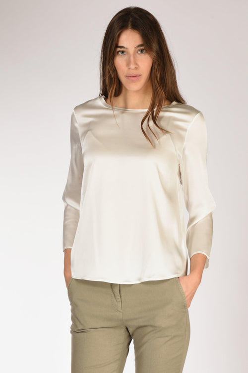 Tshirt Seta Bianco Donna