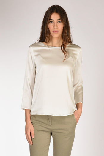 Tshirt Seta Bianco Donna - 2