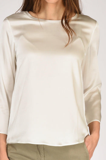 Tshirt Seta Bianco Donna - 3