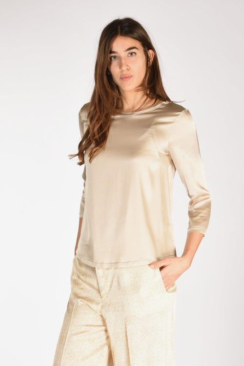 Tshirt Seta Beige Donna