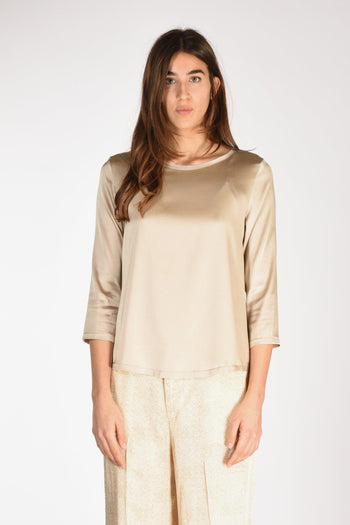 Tshirt Seta Beige Donna - 2