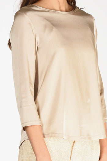 Tshirt Seta Beige Donna - 3