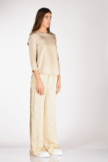 Tshirt Seta Beige Donna - 4