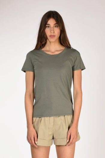 Paris Tshirt Mm Verde Militare Donna - 2