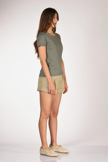 Paris Tshirt Mm Verde Militare Donna - 4