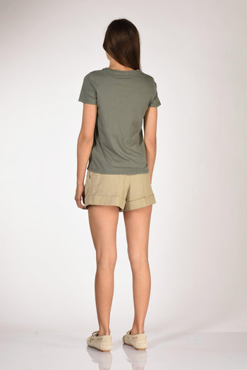Paris Tshirt Mm Verde Militare Donna - 5