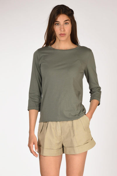 Paris Tshirt Verde Militare Donna
