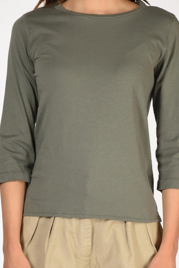 Paris Tshirt Verde Militare Donna - 3