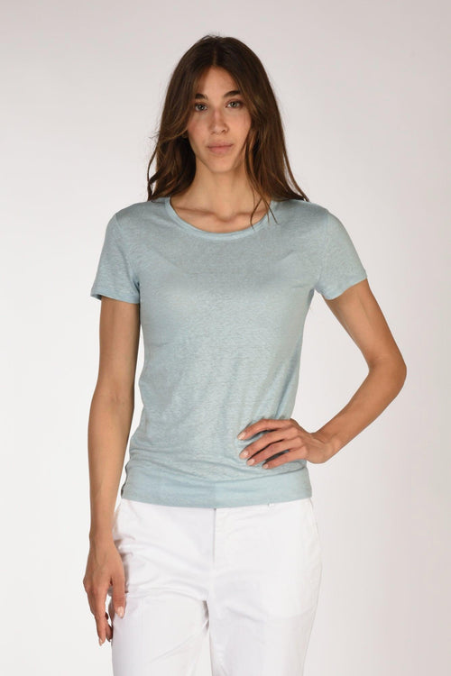 Paris Tshirt Mm Azzurro Polvere Donna