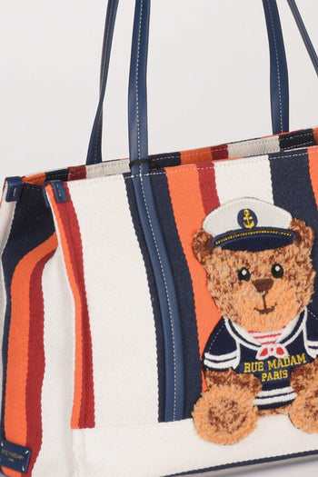 Paris Borsa Orso Arancio/multicolor Donna - 4