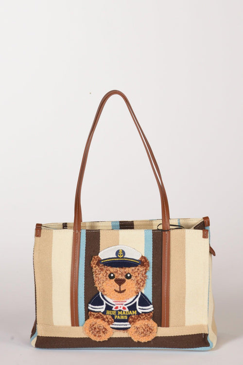 Paris Borsa Orso Marrone/multicolor Donna