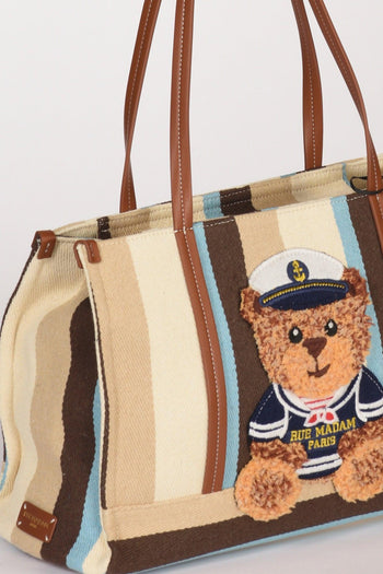 Paris Borsa Orso Marrone/multicolor Donna - 4