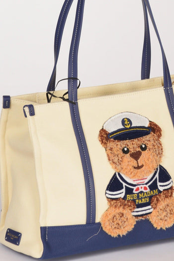 Paris Borsa Orso Blu/bianco Donna - 4