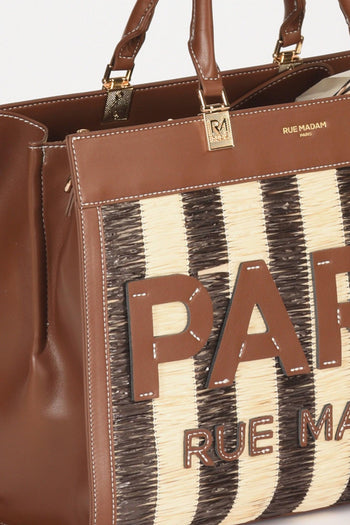 Paris Borsa Tangeri Marrone/beige Donna - 4