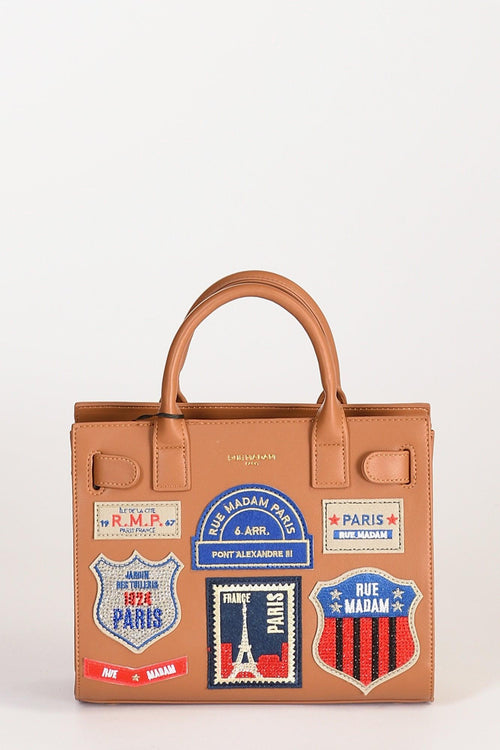 Paris Borsa Mini Tote Beige Cuoio Donna