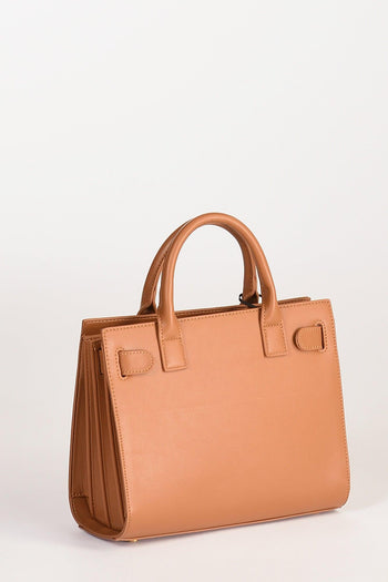 Paris Borsa Mini Tote Beige Cuoio Donna - 4