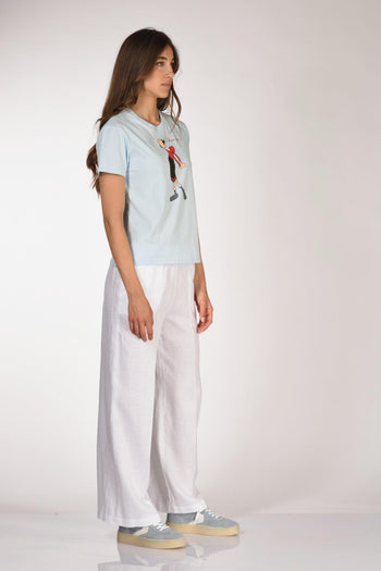 Saint Barth Tshirt Emilie Azzurro Donna - 4