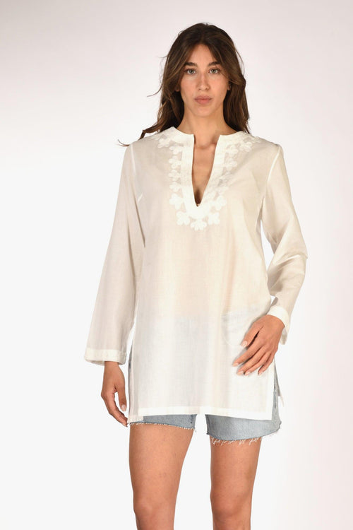 Saint Barth Kaftano Bianco Donna