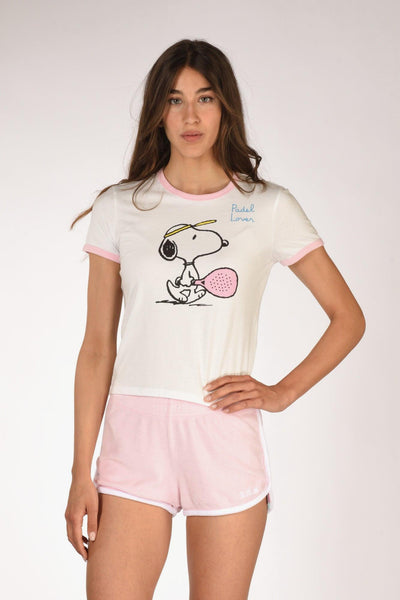 Saint Barth Tshirt Emilie Bianco/rosa Donna
