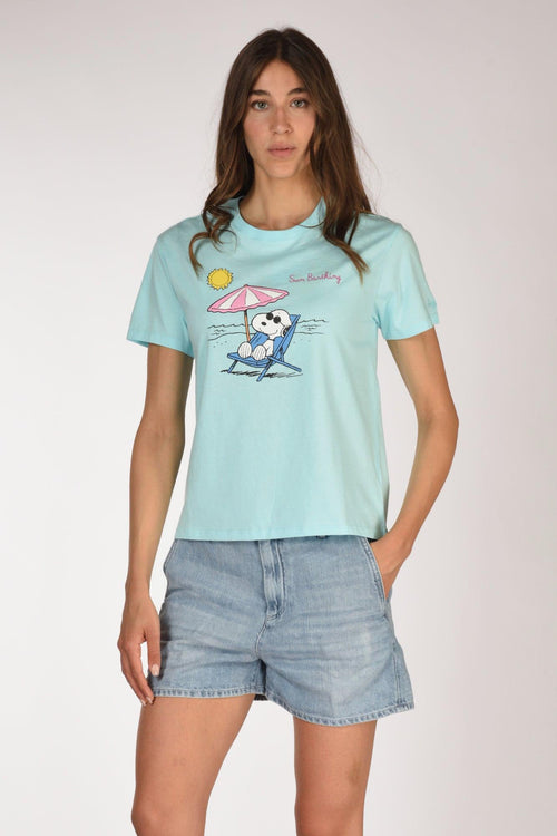 Saint Barth Tshirt Emilie Azzurro/multicolor Donna