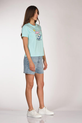Saint Barth Tshirt Emilie Azzurro/multicolor Donna - 4