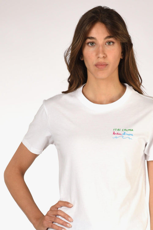 Saint Barth Tshirt Emilie Bianco Donna