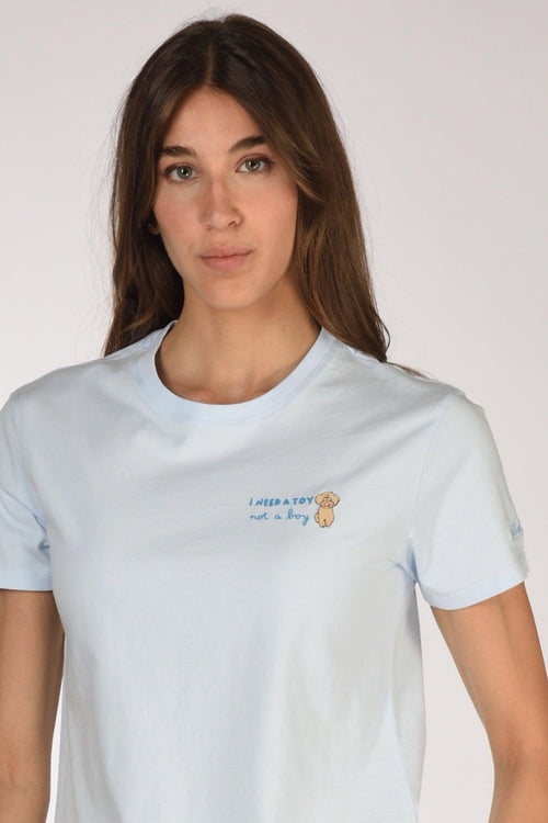 Saint Barth Tshirt Emilie Azzurro Donna