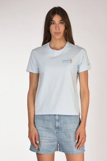 Saint Barth Tshirt Emilie Azzurro Donna - 2