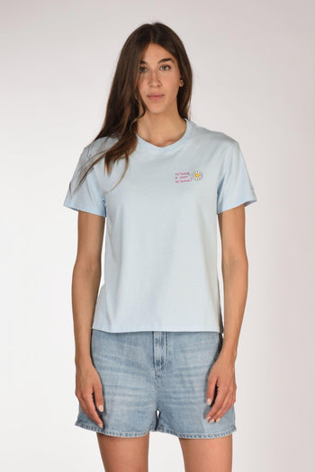 Saint Barth Tshirt Emilie Azzurro Donna - 2