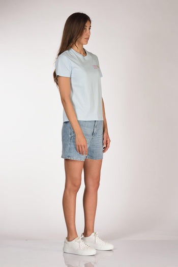 Saint Barth Tshirt Emilie Azzurro Donna - 4