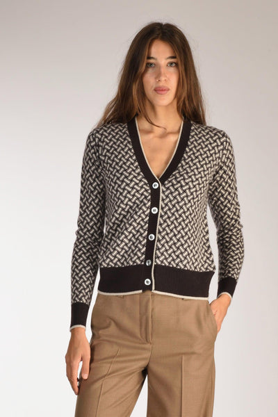 Cardigan Marrone/beige Donna