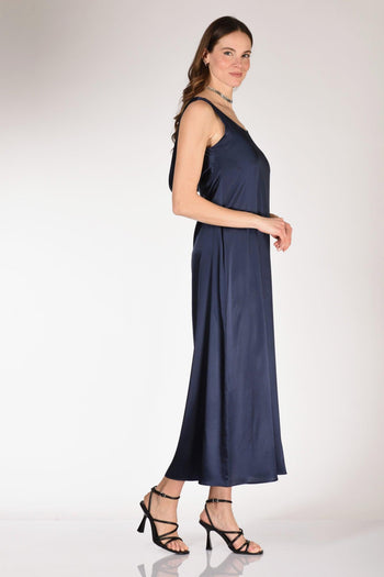 Abito Lungo Blu Donna - 5