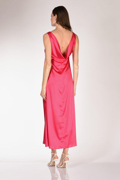 Abito Lungo Fucsia Donna