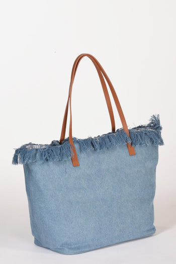 Saint Barth Borsa City Bag Blu Jeans Donna - 5