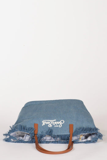 Saint Barth Borsa City Bag Blu Jeans Donna - 6
