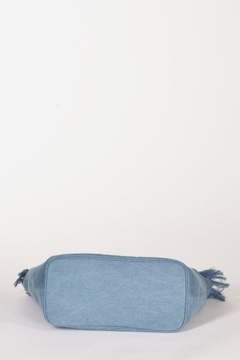 Saint Barth Borsa City Bag Blu Jeans Donna - 7
