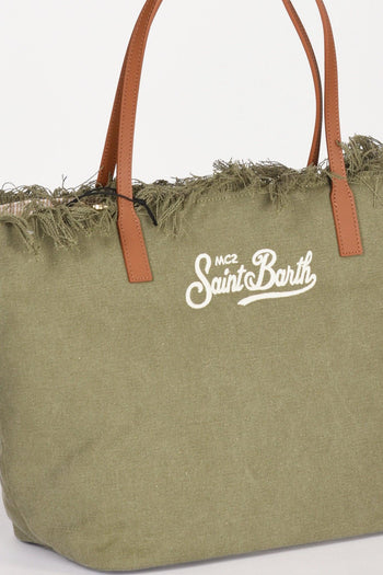 Saint Barth Borsa City Bag Verde/marrone Donna - 4