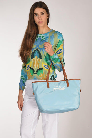 Saint Barth Borsa City Bag Azzurro/marrone Chiaro Donna - 2