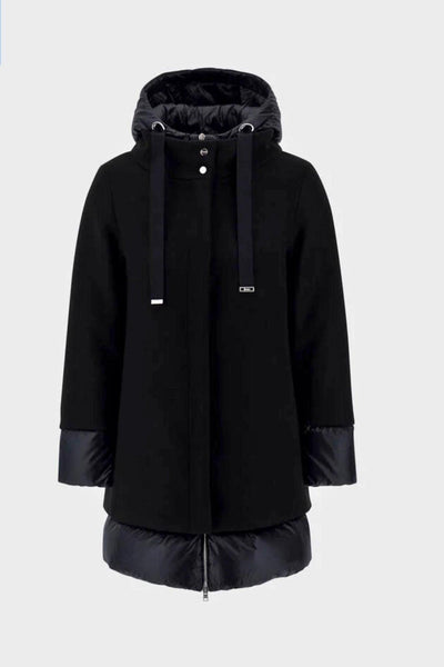 Piumino Bitessuto Nero Donna