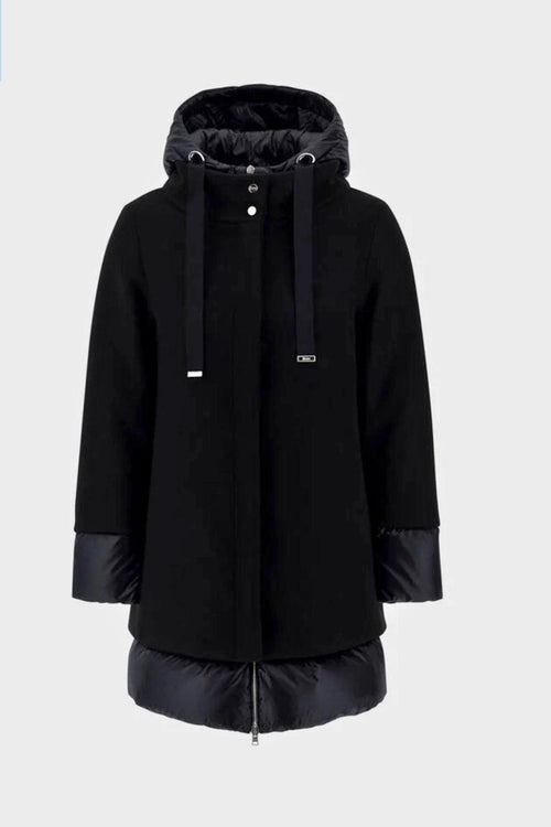 Piumino Bitessuto Nero Donna
