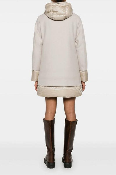 Piumino Bitessuto Beige Donna