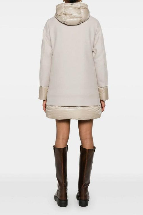 Piumino Bitessuto Beige Donna