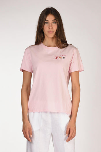 Saint Barth Tshirt Emilie Rosa/bianco Donna - 2