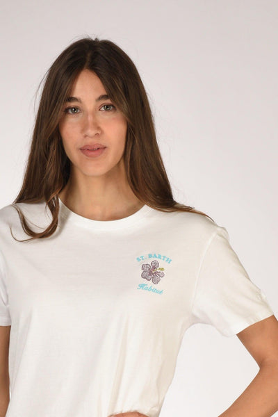 Saint Barth Tshirt Emilie Bianco Donna