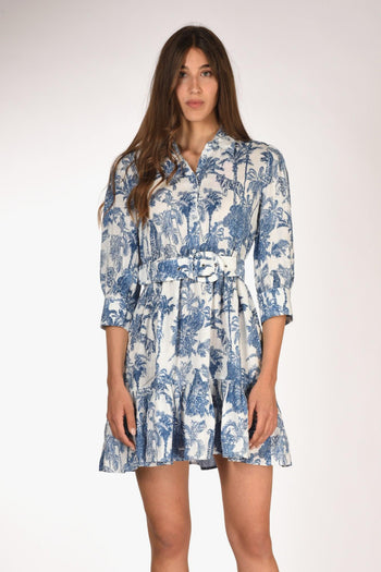 Saint Barth Abito Daisi Bianco/blu Donna - 2