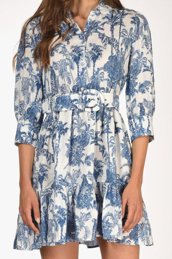 Saint Barth Abito Daisi Bianco/blu Donna - 3