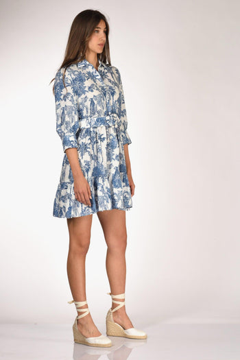 Saint Barth Abito Daisi Bianco/blu Donna - 4